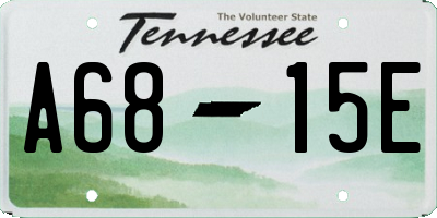 TN license plate A6815E