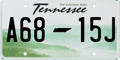 TN license plate A6815J