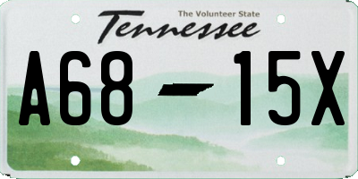 TN license plate A6815X