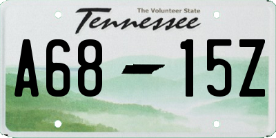 TN license plate A6815Z