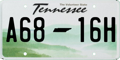 TN license plate A6816H