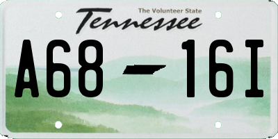 TN license plate A6816I