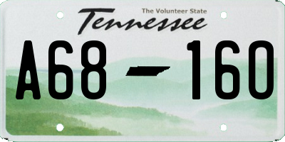 TN license plate A6816O