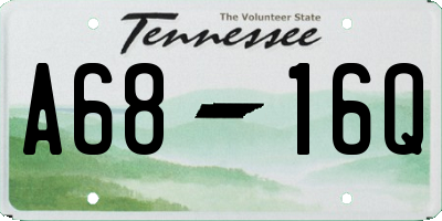 TN license plate A6816Q