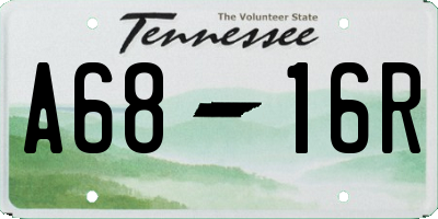 TN license plate A6816R
