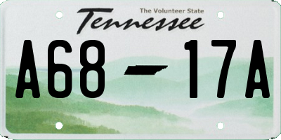 TN license plate A6817A