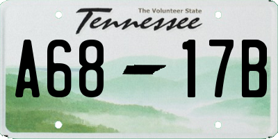 TN license plate A6817B