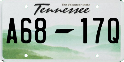 TN license plate A6817Q
