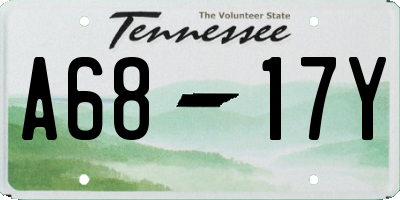 TN license plate A6817Y