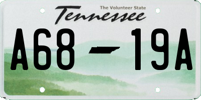TN license plate A6819A