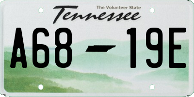 TN license plate A6819E
