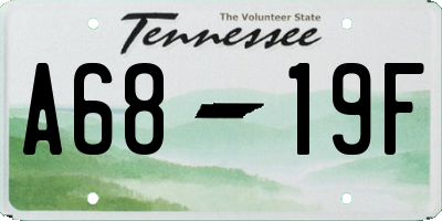 TN license plate A6819F