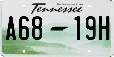 TN license plate A6819H