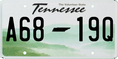 TN license plate A6819Q