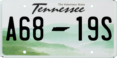 TN license plate A6819S