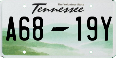 TN license plate A6819Y