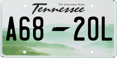 TN license plate A6820L