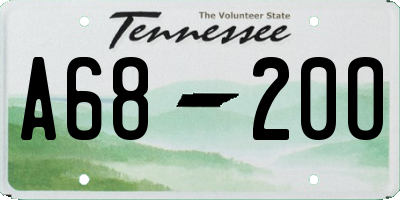 TN license plate A6820O