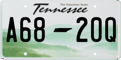 TN license plate A6820Q