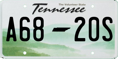 TN license plate A6820S