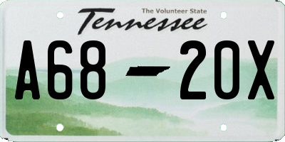 TN license plate A6820X