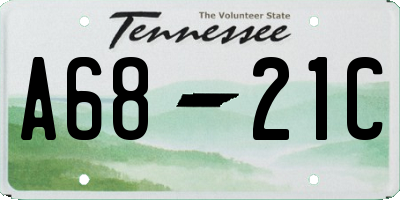 TN license plate A6821C