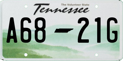 TN license plate A6821G