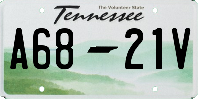 TN license plate A6821V