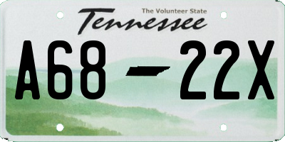 TN license plate A6822X