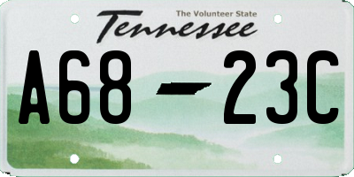 TN license plate A6823C