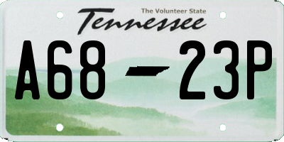 TN license plate A6823P