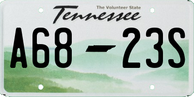 TN license plate A6823S