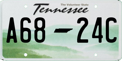 TN license plate A6824C