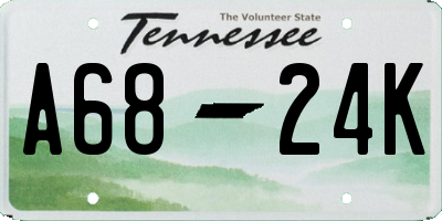 TN license plate A6824K