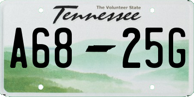 TN license plate A6825G