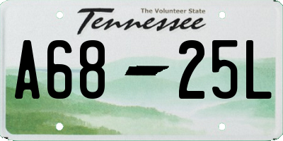 TN license plate A6825L