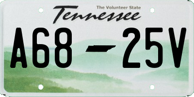 TN license plate A6825V