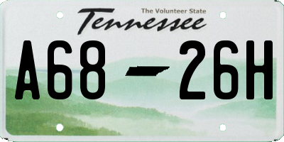 TN license plate A6826H