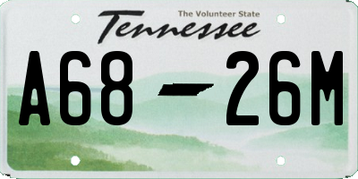 TN license plate A6826M