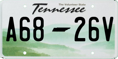 TN license plate A6826V