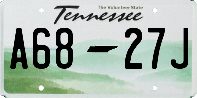 TN license plate A6827J