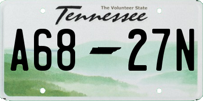 TN license plate A6827N