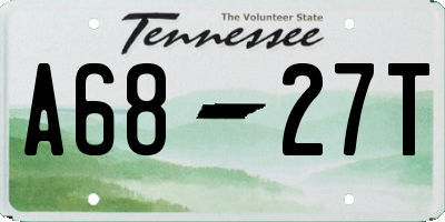 TN license plate A6827T