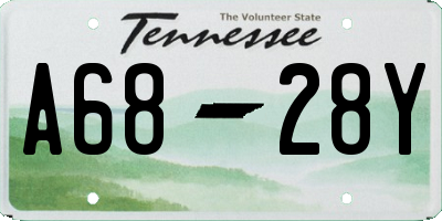 TN license plate A6828Y