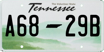 TN license plate A6829B