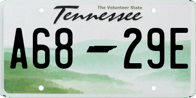 TN license plate A6829E