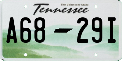 TN license plate A6829I