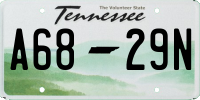 TN license plate A6829N