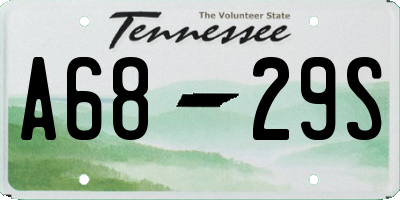 TN license plate A6829S