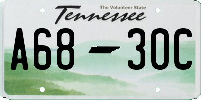 TN license plate A6830C